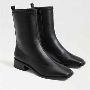 Sam Edelman Black Square Toe Booties